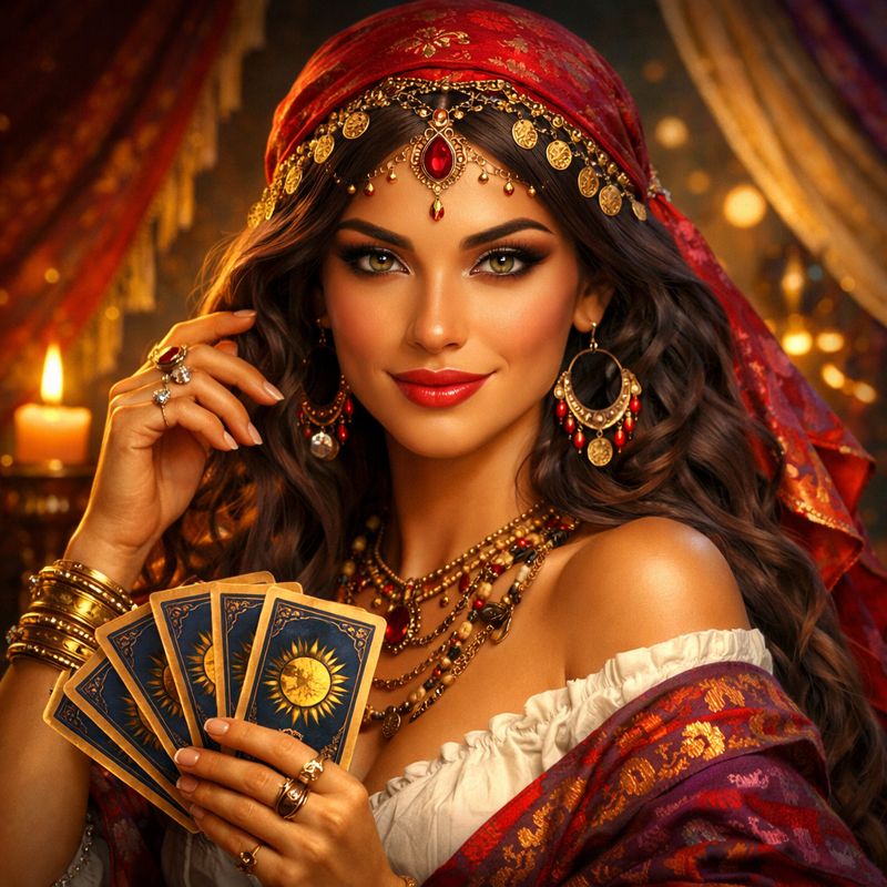 Imagem temática de cartomancia (Madame Lenormand)